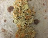 A picture of step 4 of Paneer bhurji chapati roll.