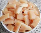 Hình bước làm 1 của món Da HEO chiên phồng - giòn