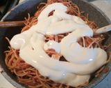 A picture of step 2 of Spaghetti in the oven.