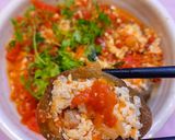 Hình bước làm 4 của món Cà tím nhồi đậu, cà rốt sốt cà chua