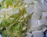 A picture of step 1 of Easy Creamy Braised Napa Cabbage and Scallops.