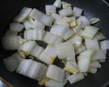 A picture of step 5 of Easy Creamy Braised Napa Cabbage and Scallops.