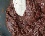 A picture of step 4 of Eggless Red velvet cream cheese brownies.