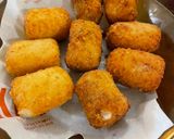Foto del paso 5 de la receta: Croquetas Variadas, cecina, jamón ibérico, pollo, calçots y de chistorra con huevo frito😜😜😜😜