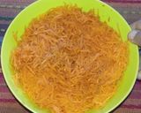A picture of step 1 of Gajorer sandesh.