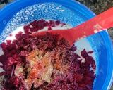 A picture of step 6 of Uttapam with beetroot Dip.