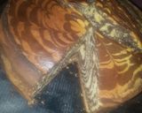 A picture of step 4 of Zebra cake.