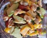 Foto del paso 11 de la receta: Ceviche de almejas con aguacate y melocotón al aroma de naranja