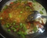 A picture of step 4 of Maggi coins with bowl of veg noodles.