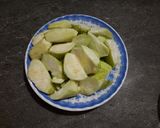 Hình bước làm 1 của món Canh mướp mồng tơi nấu thịt heo