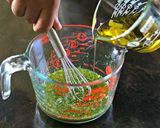 A picture of step 1 of Sherry Herb Vinaigrette Salad Dressing.