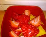 A picture of step 1 of Strawberry 🍓 & Mango 🥭 cheesecake.