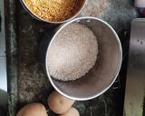 A picture of step 1 of Maharashtrian aamti bhat batatyachya kachrya.