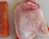 Foto del paso 3 de la receta: Filetes adobados de pechuga de pavo rellenos de jamón y queso