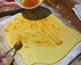 A picture of step 9 of Battenburg Cake (gluten free) 🧈.