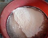 A picture of step 1 of Eggless strawberry cake.