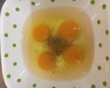 A picture of step 1 of Japanese Rolled Fried Egg with baby Sardines.