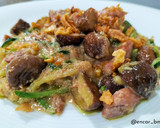 Foto del paso 9 de la receta: Spaghetti de calabacín con pato, foie y castañas