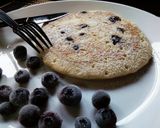 A picture of step 3 of Blueberry Pancakes#themechallenge.