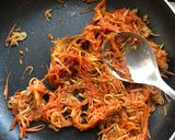 A picture of step 1 of Momos (raw papaya filling).