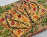 Une image de l'étape 3 de Farinata (galette à la farine de pois chiches).