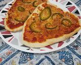 A picture of step 3 of Tandoori naan jalapeno cheese pizza.
