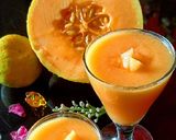A picture of step 2 of Muskmelon orange juice.