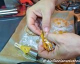 A picture of step 5 of Finger Food - Pineapple Cannoli with White Chocolate Pastry Cream and Bronte Pistachios.