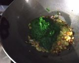 A picture of step 2 of Palak Chole.