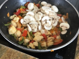 Espaguetis con pollo <agridulce >