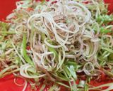Hình bước làm 2 của món Gỏi hoa chuối trộn tôm