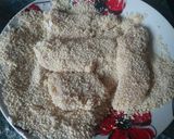 Szezámmagos csirkemellcsíkok szalmakrumplival, szósszal recept fázis 6 fotója