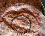 A picture of step 5 of Ragi flour bhakri.