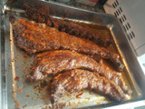 Costillas al horno con salsa
