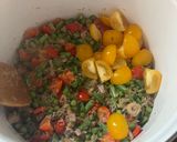 A picture of step 3 of Vegan paella.