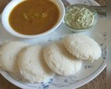 A picture of step 1 of Idli sambar with coconut chutney.
