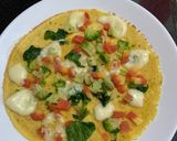 A picture of step 11 of Cheesy garden omelette veg.