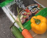Hình bước làm 1 của món Vegetable roll (chay)