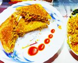A picture of step 4 of Atta Noodle cheesey sandwich 🥘🥘.