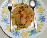 A picture of step 8 of Chilli egg pasta.