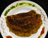 A picture of step 8 of Sprouted Moong Chilla.