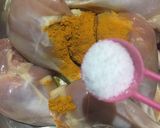 A picture of step 1 of Tari Wala Chicken.