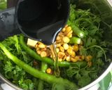 A picture of step 3 of Coriander Coconut Chutney (Karnataka Special Coconut Chutney).