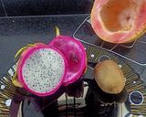 A picture of step 2 of Dragon fruit Chaat.