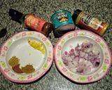 A picture of step 1 of Baked beans curry.