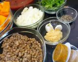 A picture of step 1 of Butternut - Kefta and Lentil Tagine.