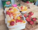 Foto langkah ke 5 dari resep Fruity Silky Pudding aka puding sutra toping buah.