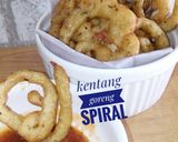 Foto langkah ke 6 dari resep Kentang goreng spiral.