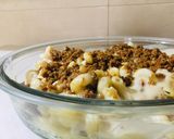 A picture of step 4 of Keem macroni with white sauce.