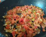 A picture of step 3 of Chicken Paella.